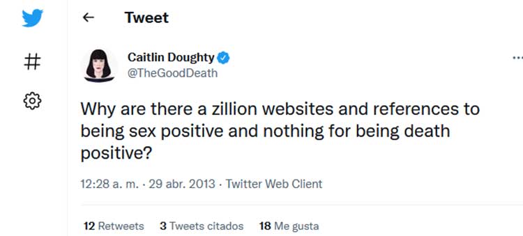 tweet 2013 Caitlin Doughty Positive Death