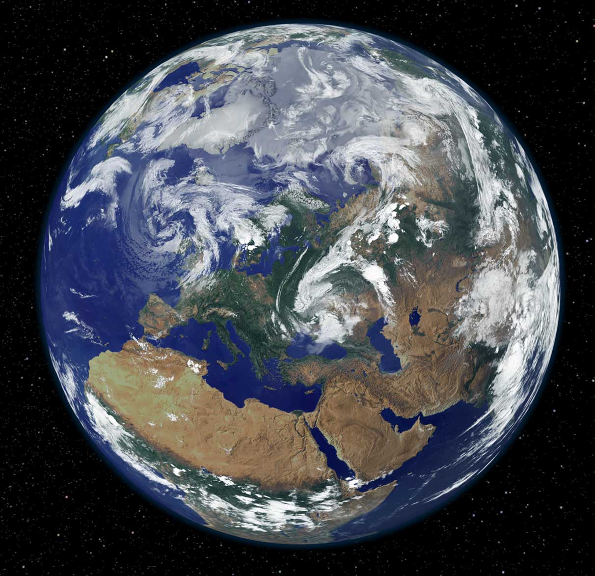 Foto satélite de la Tierra. NASA