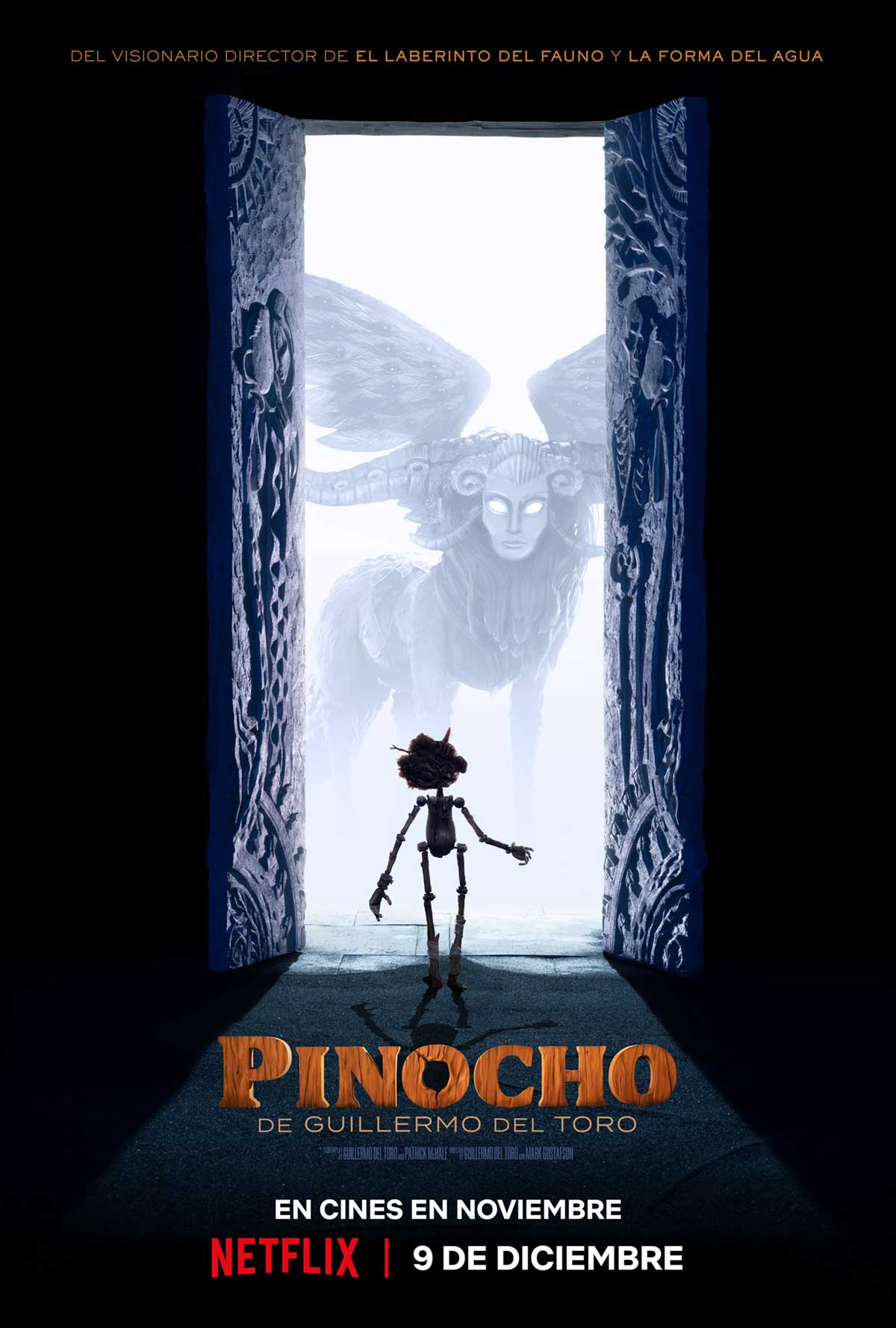 Cartel de Pinocho de Guillermo del Toro (2022)