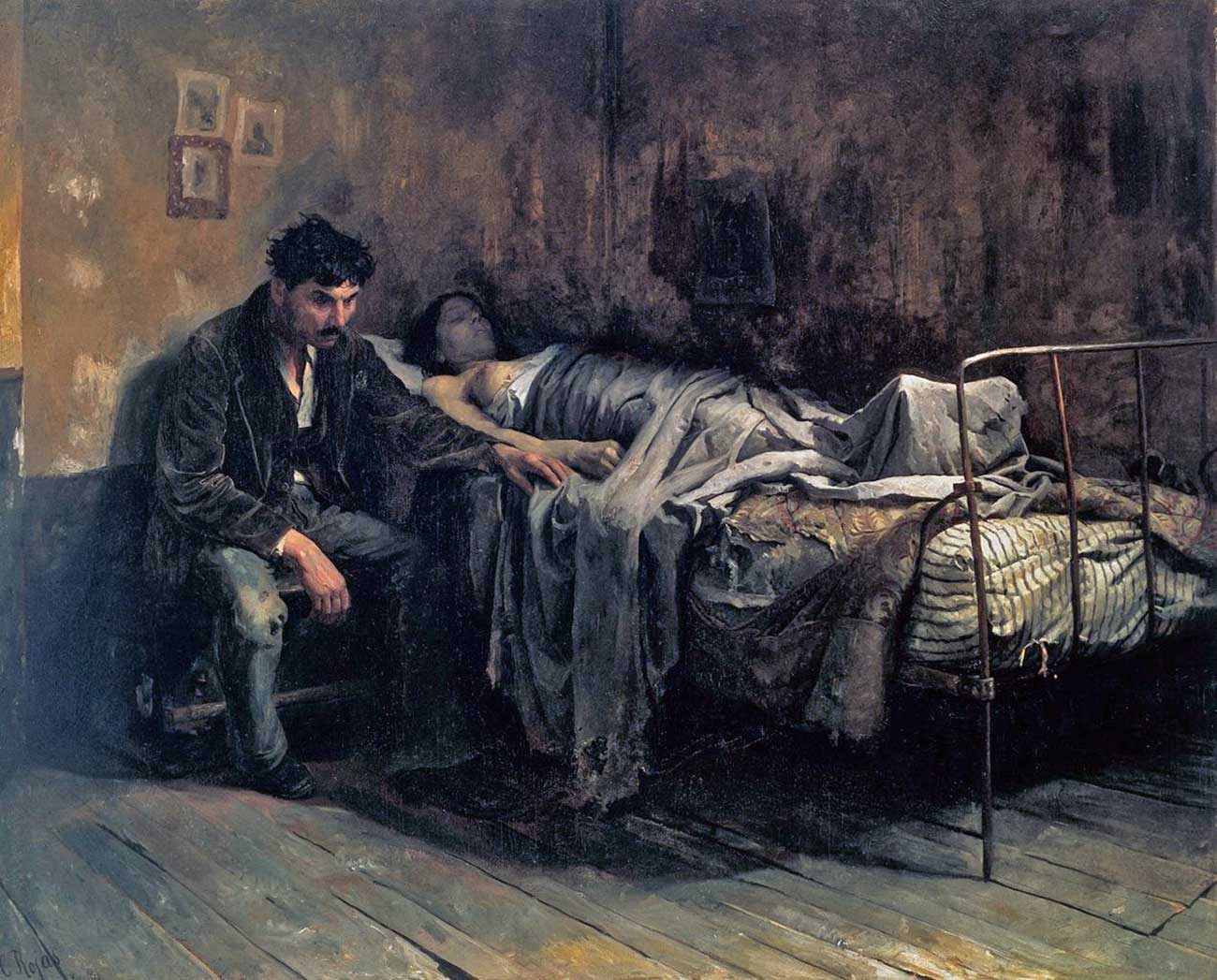 La Miseria (1886) óleo de Cristobal Rojas