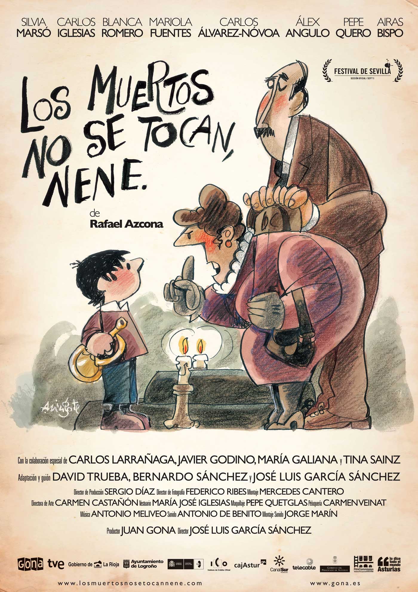 Cartel de la película Los muertos no se tocan, nene (2011) de José Luis García Sánchez