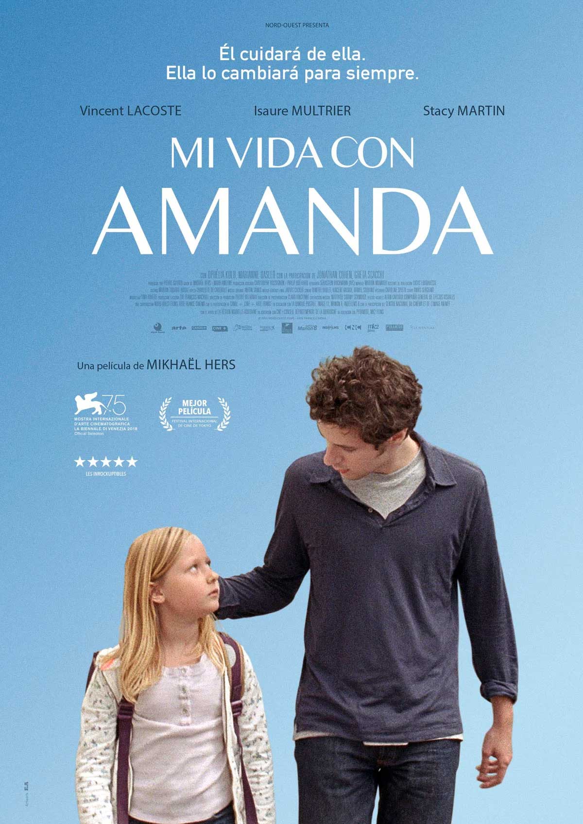 Cartel Mi vida con Amanda, película de Mikhäel Hers (2018)