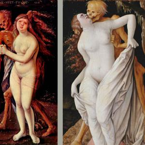 Death and the Maiden (Death and Lust) de 1517 y de 1520)  de Hans Baldung