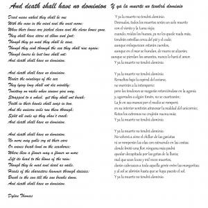 Página ejemplo con poema de Dylan Thomas